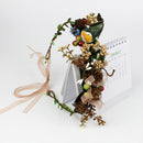 Fashion Pinecone Bird Garland Crown Headband Headdress Summer Boho Hair Band