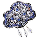 Handmade Crystal Rhinestone Clouds Patches Sew on Bag Applique with Tassels
