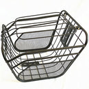 Large Capacity Bicycle Basket Metal Solid Hanging Front Rear Carrying With Cover