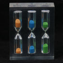 Clear Acrylic Sand Glass Hourglass Timer 3+4+5 Min Tea/Cafe Children Gifts