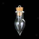 10pcs Empty Teardrop Vials Clear Glass Bottles with Corks + Plastic Funnel