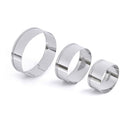 3pcs/set stainless steel round circle shaped cookie cutter biscuit pastry molds`