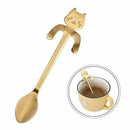 5 Pcs Mini Cat Coffee Spoon,Stainless Steel Hanging Cup Teaspoons Demitasse K6H6