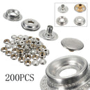 For Snap Fasteners Tent Boat Replaces Kit 200Pcs Screw Cap Screws Marine Canvas