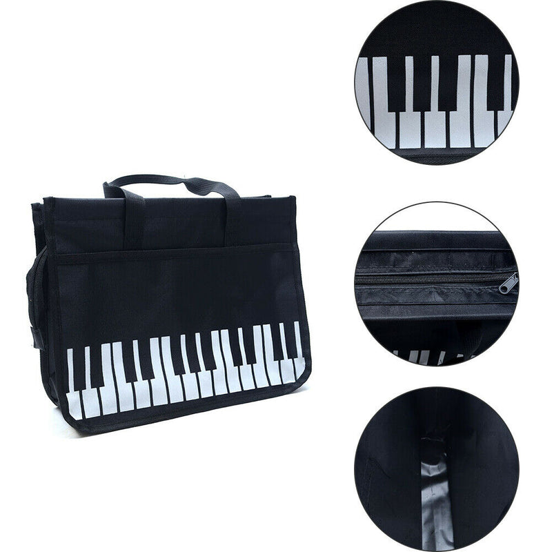 Piano Keys Wear Resistant Shoulder Bag Oxford Cloth Music Capacity Student