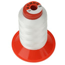 2 Rolls 500 Meters Black and White Round Nylon Sewing Thread for Leather Sewing