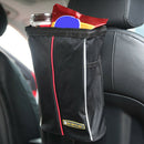 Waterproof Seat Organizer Car Trash Can Foldable With Cover Storage Pocket
