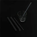 4PCs Reusable Clear Glass Water Drinking Straws with Brush Bar Accessories JR