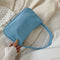 Nylon Casual Women Handbag Tote Female Solid Underarm Shoulder Bag (Blue)