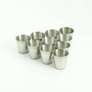 10Pcs 30ml Portable Stainless Steel Wine Drinking Shot Glasses Barware CupWG3C