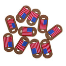 10pcs US Flag Pattern Polymer Clay Beads Spacer Beads DIY Jewelry Craft