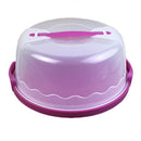 Round Cake Carrier Handheld Plastic Pastry Storage Holder Dessert Container Q1V6