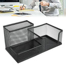 Metal Pen Holder Desk Pencils Organiser Container Stationery Office School Home