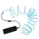 2PCS Luminescent Neon LED Lights Glow EL Wire String 5 Meters Blue White