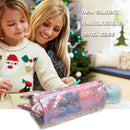 Sequins Cartoon Cosmetic Handbags Student Stationery Pencil Pouch (Pink) A