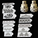 Lace Flower Cake Cookie Fondant Side Baking Wedding Stencil Decor DIY Tool JR