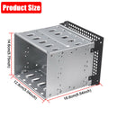 1pc Hard Drive Caddy Cage Rack 5.25'' to 5x 3.5'' SATA HDD Tray Converter