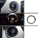 Engine Start Stop Button Ring Carbon Fiber Car Starting Button Decoration F