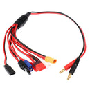 8 In 1 Charger 4.0mm Banana Adapter Connector Splitter Cable for TRX, TamiySEAU