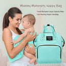 Mummy Maternity Backpack Large Capacity Baby Nursing Diaper Handbag (Green) A
