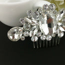 Women's Bridal Wedding Flower Diamante Rhinestones Hair Clip Comb (04) B4T1