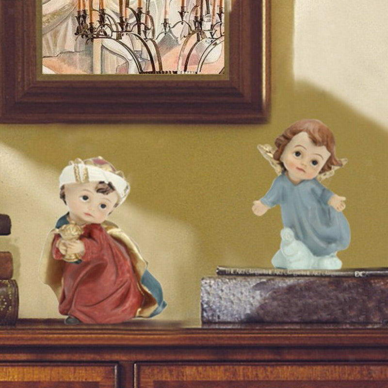 1 Set Statue Nativity Christmas Baby Jesus Manger Miniatures Present Table Deco