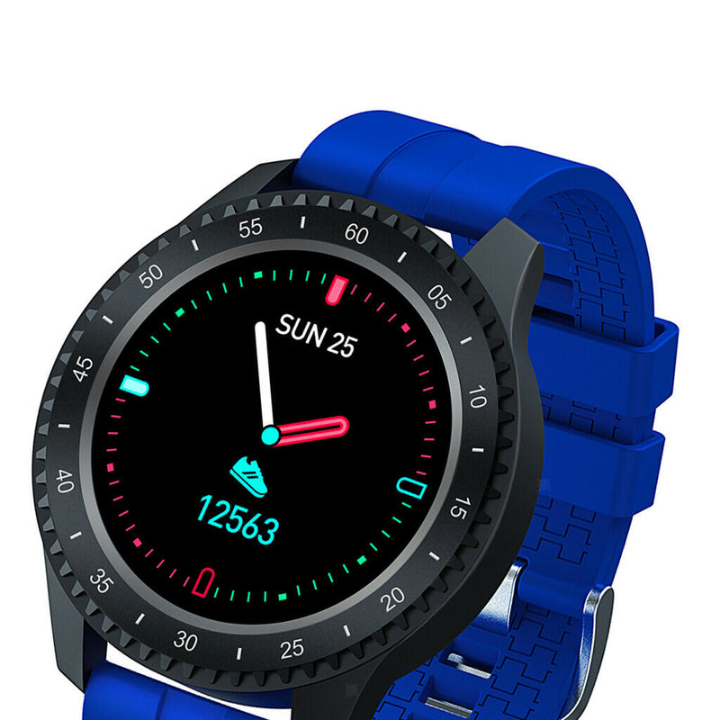 F17 Smartwatch Blood Pressure Heart Rate Monitor Fitness Tracker Blue