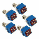 5x 3PDT 9 Pins Box Stomp Guitar Effect Pedal Foot Switch True Bypass Metal