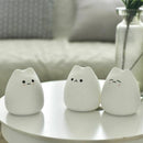 Mini Cute Cartoon Cat Shaped Pat Light Lamp Soft Silicone Nightlight For Ki