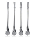 4 PCS Filtration Pipette of The Stainless Steel Filter Straw Drinking Spoon P8N4