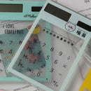 Transparent Cartoon 8digit Solar Energy Mini Portable Calculator School Suppl Kw