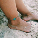 String Tie on Bracelet Anklet Turquoise Turtle Calming Jewelle Beach Surfer R4D4