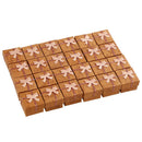 24 Pcs Ring Earring Jewelry Display Gift Box Bowknot Square Case brown A6E7
