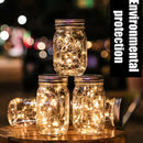 Solar Mason Jar Light Retro Lamp String Garden Decor with Handle (20LED)