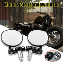 7/8 Round Motorcycle Side Mirrors Handle Bar End Aluminum Rear View Mirrors