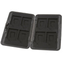 8x S D Micro Memory Card Storage Case Holder Hard Carrying Box Black Aluminum ^