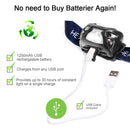LED Headlamp Motion Sensor Rechargeable Adjustable Headlight Night Ourdoor Sport