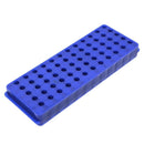 Laboratory Lab Plastic 60 Sockets 11mm Diameter Test Tube Stand Holder Blue V4Q6
