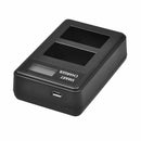 1X(Lp-E12 Usb Lcd Display Dual Port Battery Charger For Eos M,M10,M50,M100,
