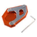 Kickstand Side Stand Extension Pad Plate for KTM 1290 1050 1190 ADV Orange