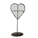 2Pcs Rustic Iron Wire Heart Frame Stand Succulent Pot Metal Hanging Planter