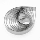 10pcs/set Stainless Steel Fondant Cake Mold Rose Flower Petal Cookie Cutter N4N9
