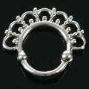 Tribal Circles Fan Round Septum Nose Rings Clicker Hanger Stud Piercing Jew