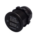 Waterproof 6-30V Red LED Digital Voltmeter Ammeter for Car Auto Motorcycle A
