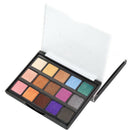 Popfeel 15-Color Matte Shimmer Glitter Eyeshadow Palette Makeup Waterproof