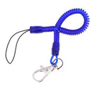 2X Retractable phone spring elastic rope security tool anti-lost keychain blu OZ