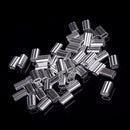 50pcs 1.5mm Cable Crimps Aluminum Sleeves Cable Wire Rope Clip Fitting Z JC%o