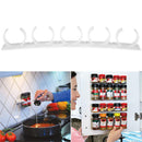 4x Plastic Spice Clips Gripper Bottles Jar Rack Holder Storage Wall Cabinet Door