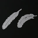 2 Pcs Metal Feather Cutting Dies Stencils DIY Scrapbooking Paper Card