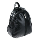 2016 New Fashion PU Leather Ladies Mini Rivet Backpack Shoulder Bag Black